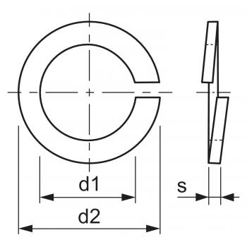 Federring DIN127 B M4 - M16 Niro