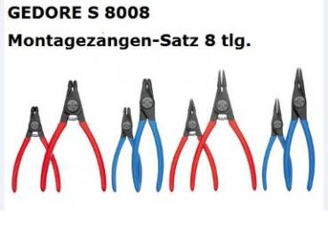 GEDORE S 8008 Montagezangen-Satz 8 tlg.