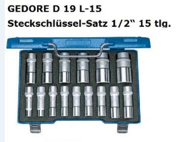 GEDORE D 19 L-015 Steckschlüssel-Satz 1/2“ 15 tlg.
