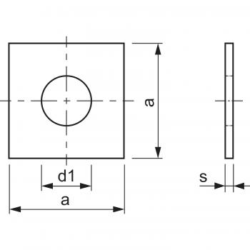 Vierkantscheiben DIN 436 verzinkt M10 - M24