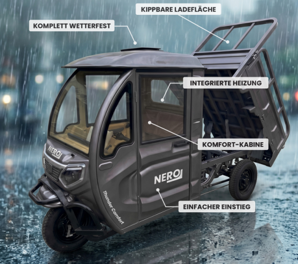 Nero Lastendreirad Thunder Vollkabine / Thunder Pro Vollkabine