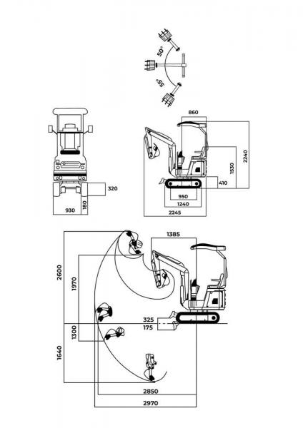 Zipper Minibagger ZI-MBGS1000D